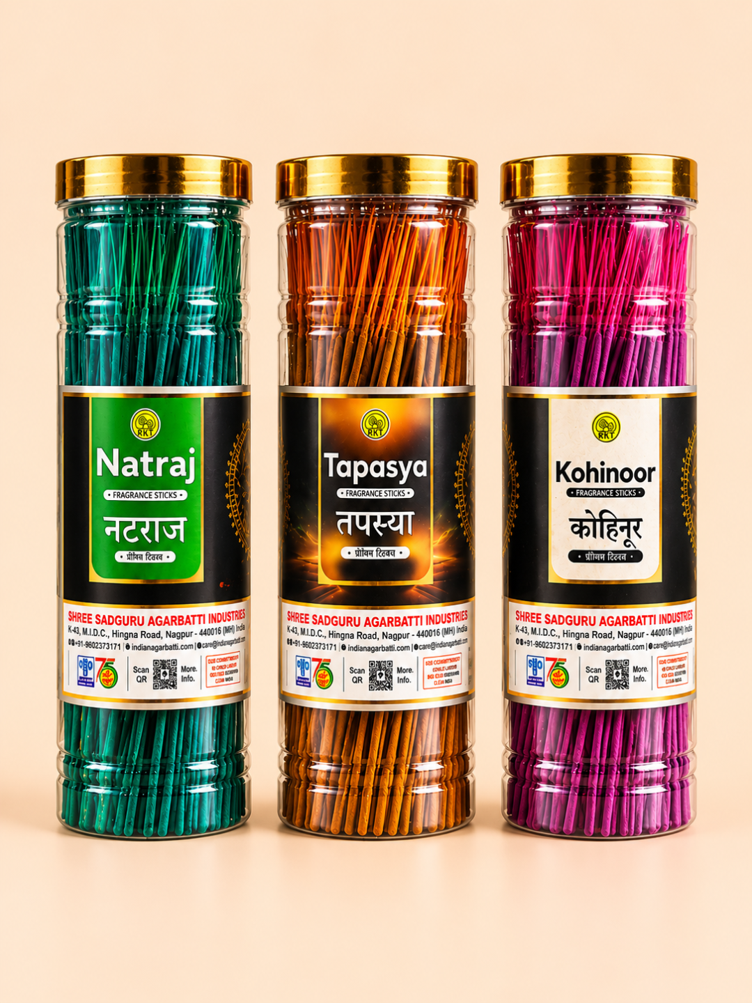 Kohinoor Metalic Color Agarbatti Jar